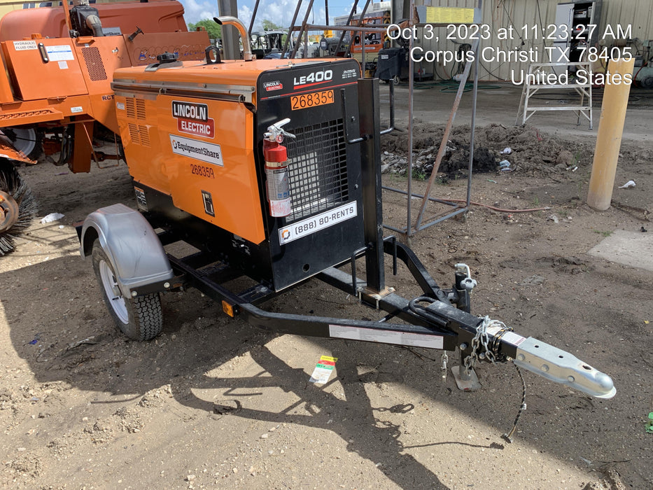 2022 Lincoln Electric LE400 Kubota V1505, Trlr, Cable Rack, Light Kit, ES Decals, T3