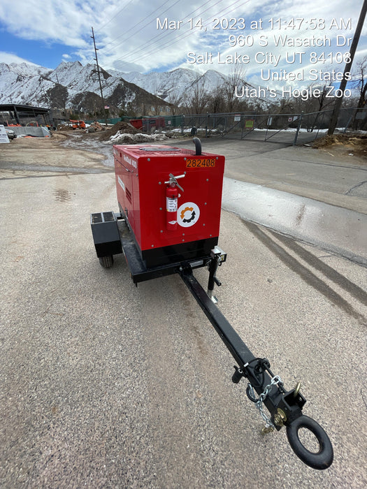 2022 Shindaiwa DGW400MDL Kubota D902 Engine, 23 HP, Dual Op Welder, Wire, Arc, Droop Stick, Tig, and CC Stick Functionality, Simulphase, 3 Phase and 1 Phase Gen Output, Single Axle NB Trlr, Slr Trckl Chrg 12V 12W, Fire Ext