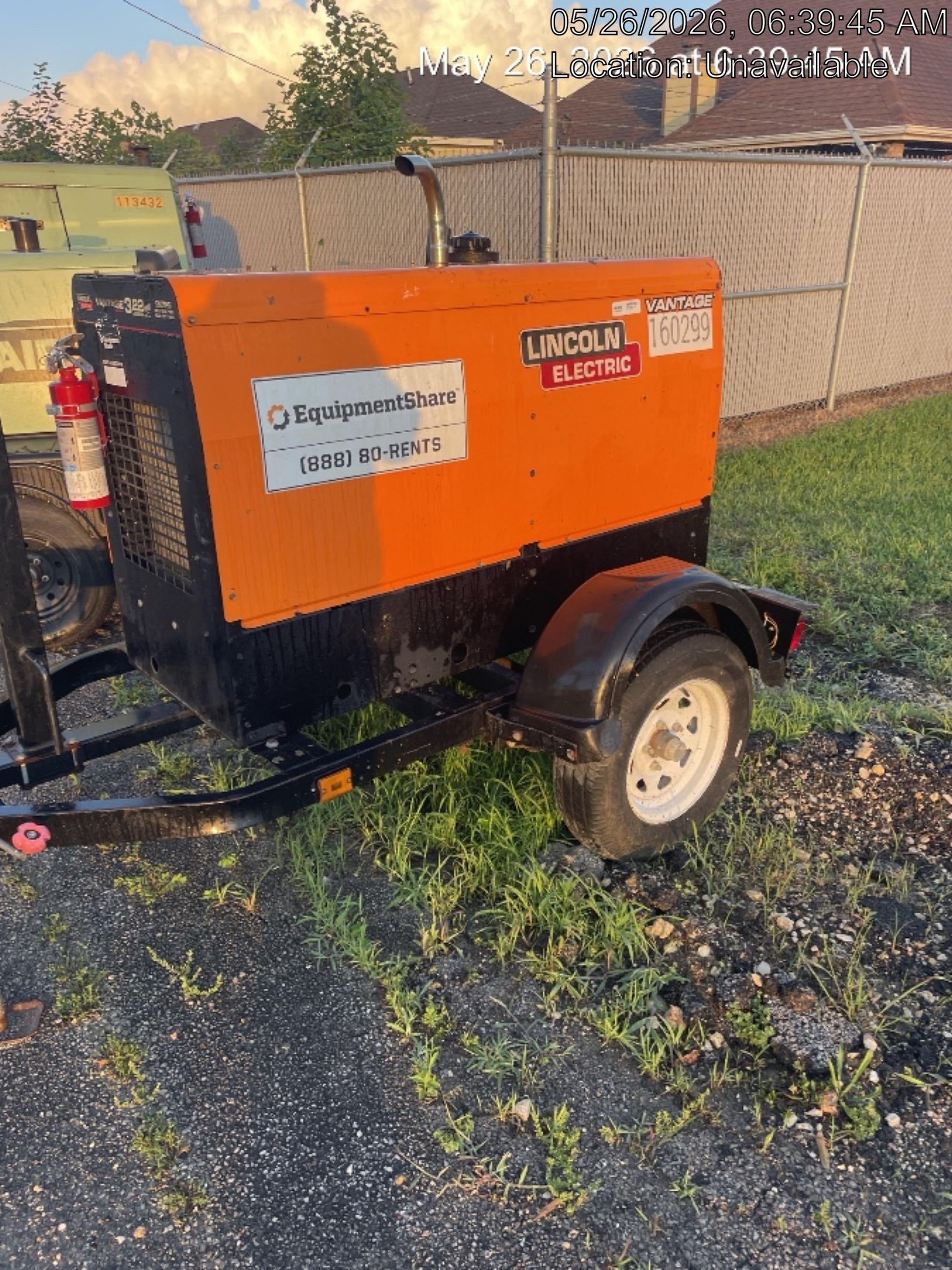 2021 Lincoln Electric Vantage 322 Vantage 322 Ready Pak 3 w/ Decals, ORANGE (includes trailer, cable rack, fender light kit) NO Telematics