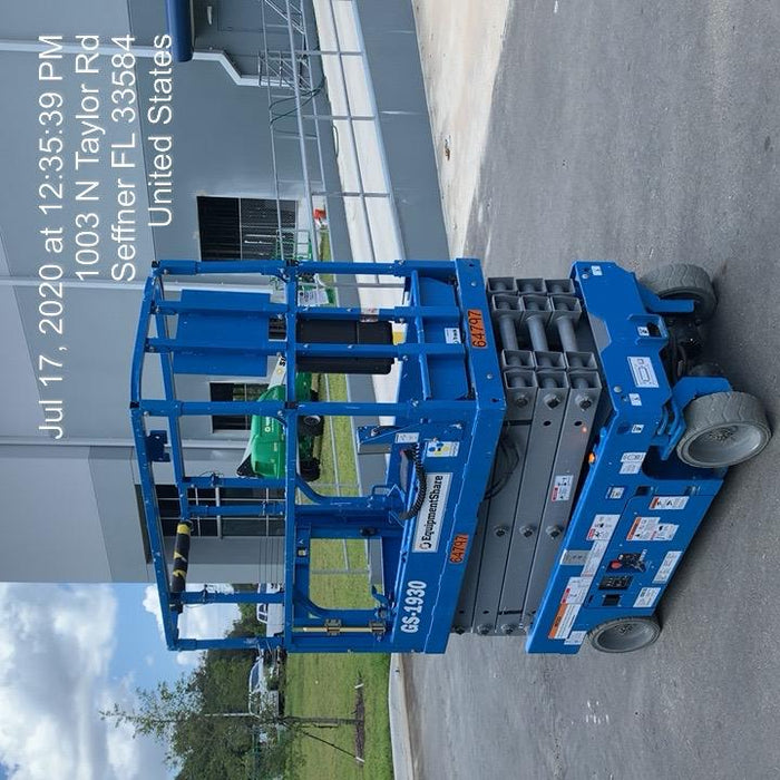 2020 Genie GS-1930 Solid Non Marking Tires, Beacon, Folding rails with half height swing gate