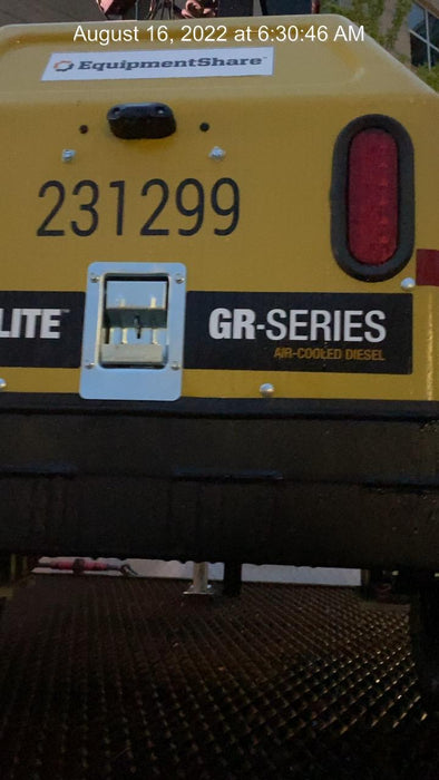 2022 Allmand NLV3GR (4) LED Light Fixture 350W, 23' Vertical Mast, 3kW Prime, Towable, Deep Sea L401, Leveling Jacks, Yanmar T4F 5.8hp