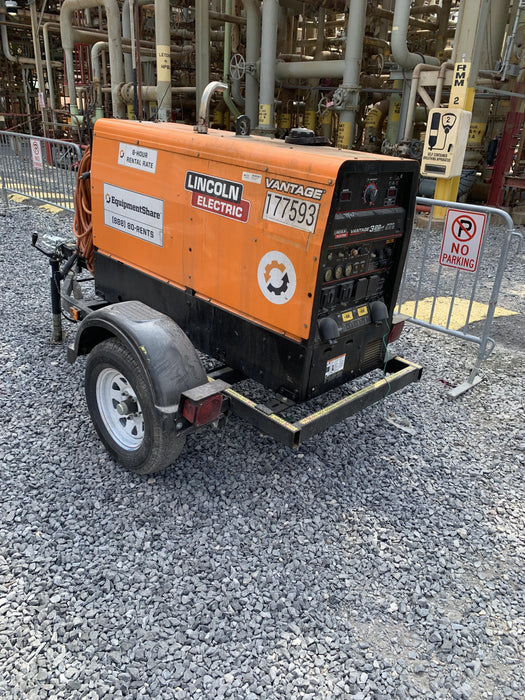 2021 Lincoln Electric Vantage 322 Vantage 322 Ready Pak 3 w/ Decals, ORANGE (includes trailer, cable rack, fender light kit) NO Telematics