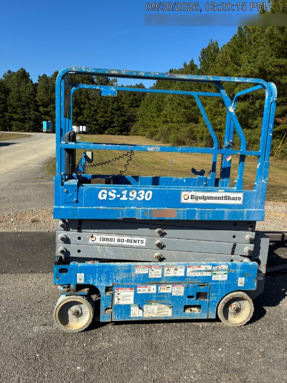 2020 Genie GS-1930 Fixed rails with chain entry gate - Pre A92.20