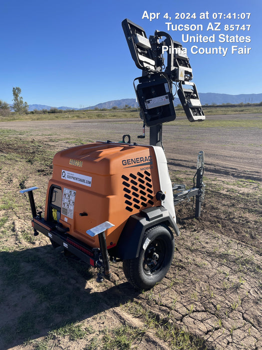 2024 Generac MLT2 Diesel, Flex Switch 120V Input, Powerzone Controller, 
(4) 320W LED Lights, 4kW Generator, 39.9 Gal Fuel Tank, 2" Ball, T3