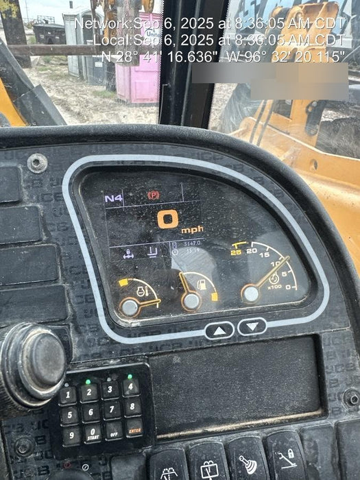 2019 JCB 510-56 74 HP w/CAB/HVAC, Beacon, Worklights, Aux Hydraulics, Solid Tires w/72" Carriage/60" Forks