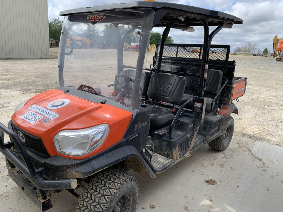 Kubota RTV-X1140W-H 4WD utility cart -LED strobe -Windshield tempered glass -Plastic canopy -Wire harness kit -Backup alarm