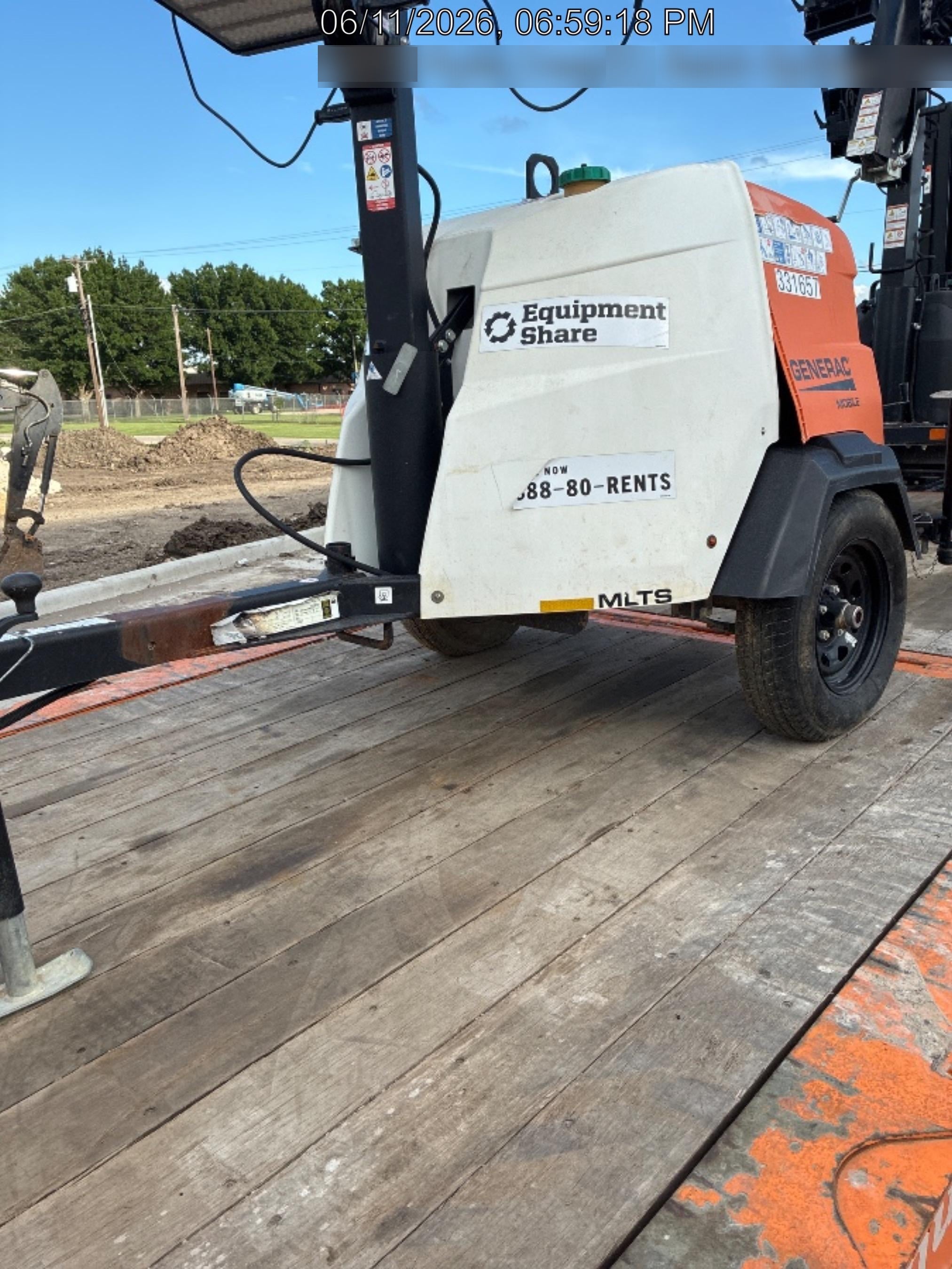 2023 Generac MLT2 Diesel, Flex Switch 120V Input, Powerzone Controller, (4) 320W LED Lights, 4kW Generator, 39.9 Gal Fuel Tank, 2" Ball, T3