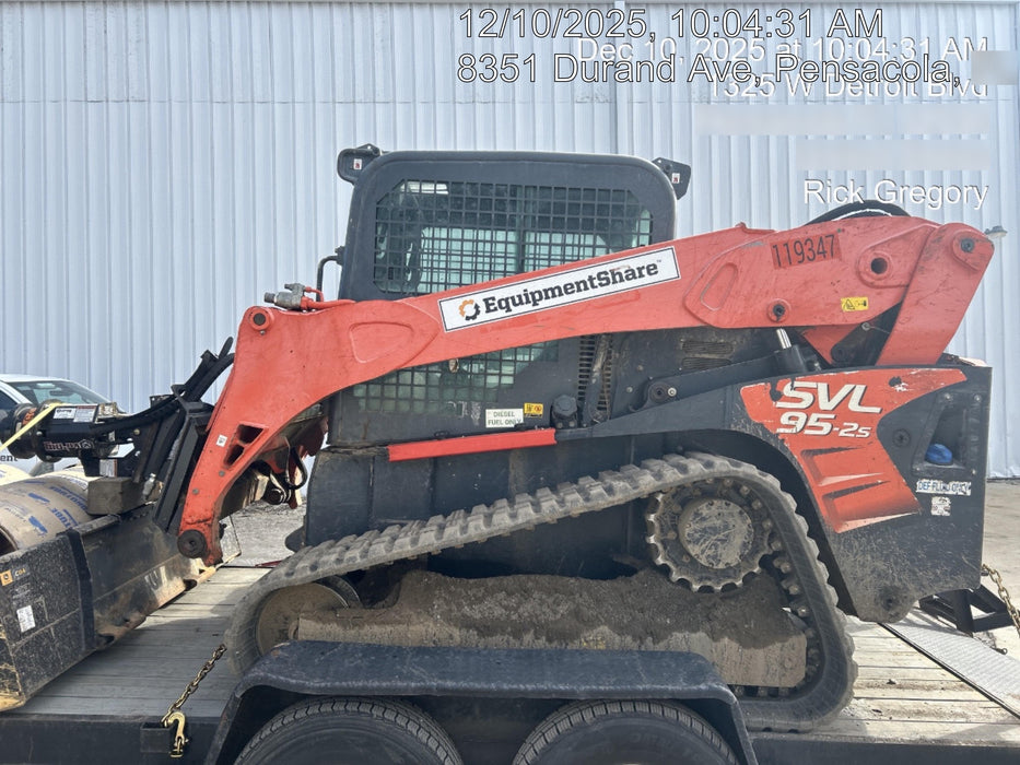 2020 Kubota SVL95-2SHC Cab, Rubber Tracks, Hydraulic Quick Coupler