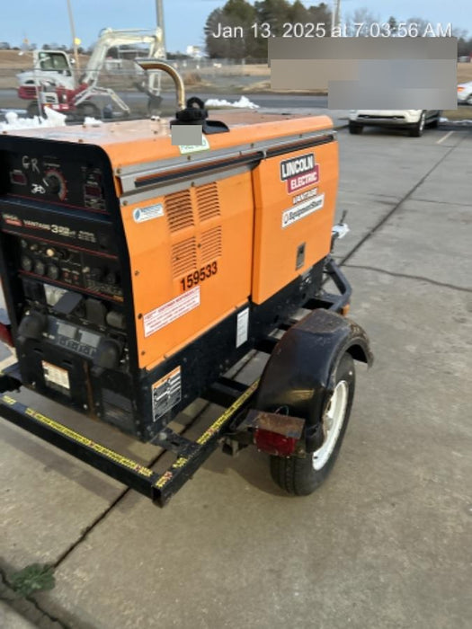 2021 Lincoln Electric Vantage 322 Vantage 322 Ready Pak 3 w/ Decals, ORANGE (includes trailer, cable rack, fender light kit) NO Telematics