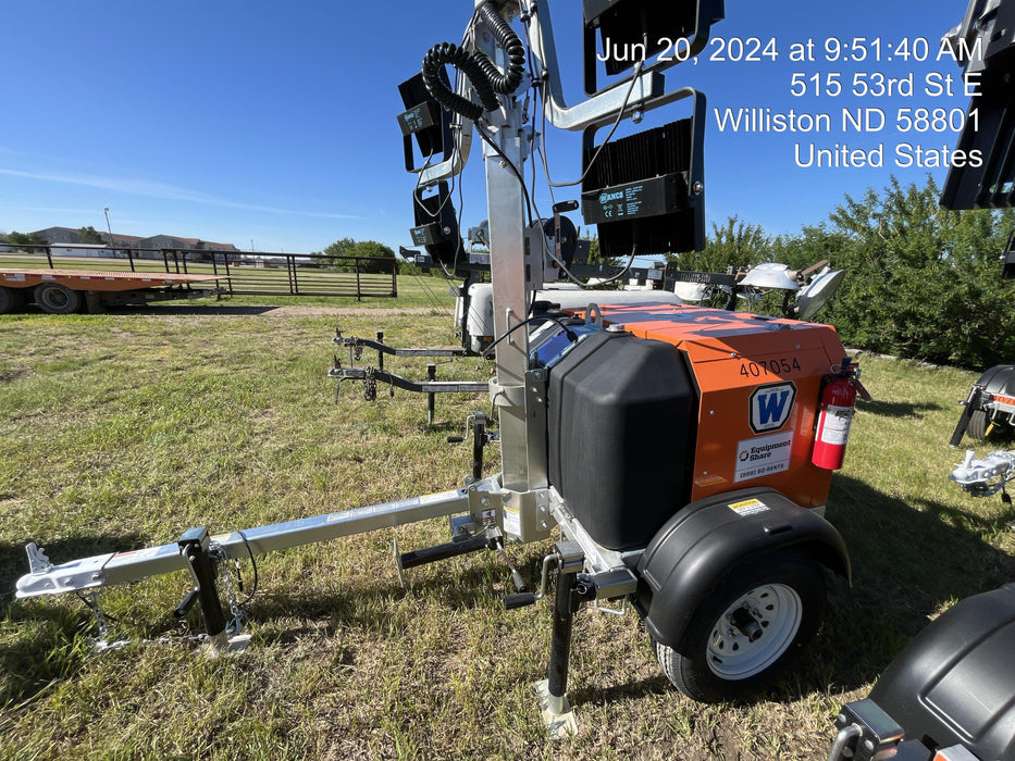 2024 Wanco WLTT-4MM4K Diesel, Deep Sea Controller, Shore Power Plug, Auto Start, (4) 350W LED Floodlights, 4kW Generator, 60 Gal Fuel Tank, 2" Ball, T3