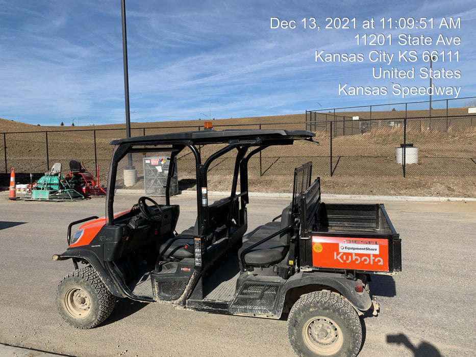 2022 Kubota RTV-X1140W-H Plastic Canopy, Windshield Acrylic Clear, LED Strobe Light, Wire Harness Kit, Back up Alarm