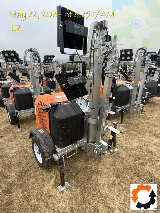 2024 Wanco WLTT-4MM4K Diesel, Deep Sea Controller, Shore Power Plug, Auto Start, (4) 350W LED Floodlights, 4kW Generator, 60 Gal Fuel Tank, 2" Ball, T3