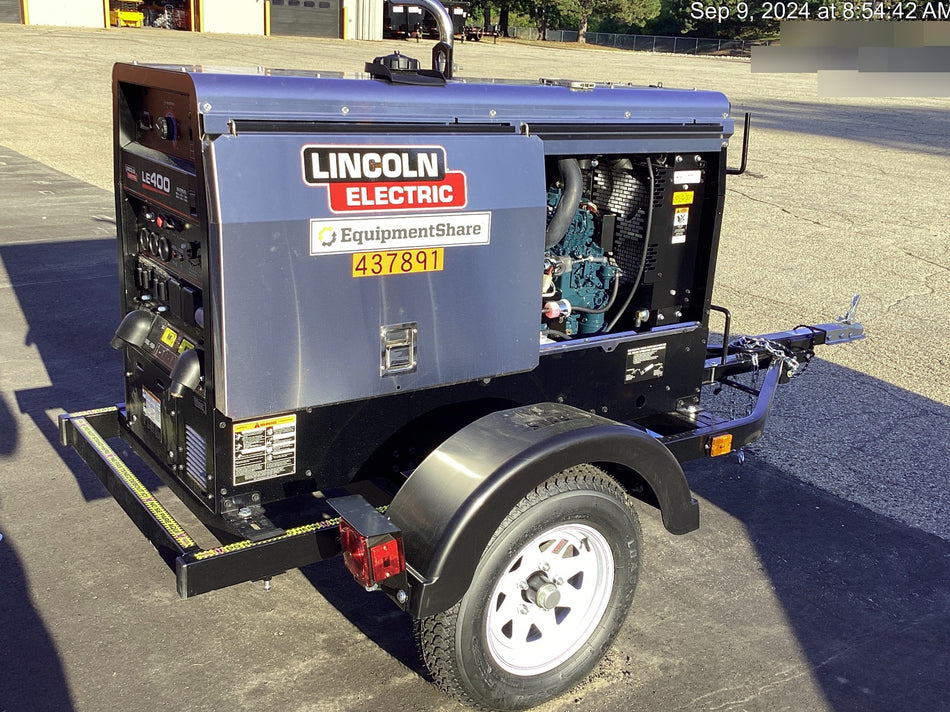 2024 Lincoln Electric LE400 Kubota V1505, Trlr, Cable Rack, Light Kit, ES Decals, T3