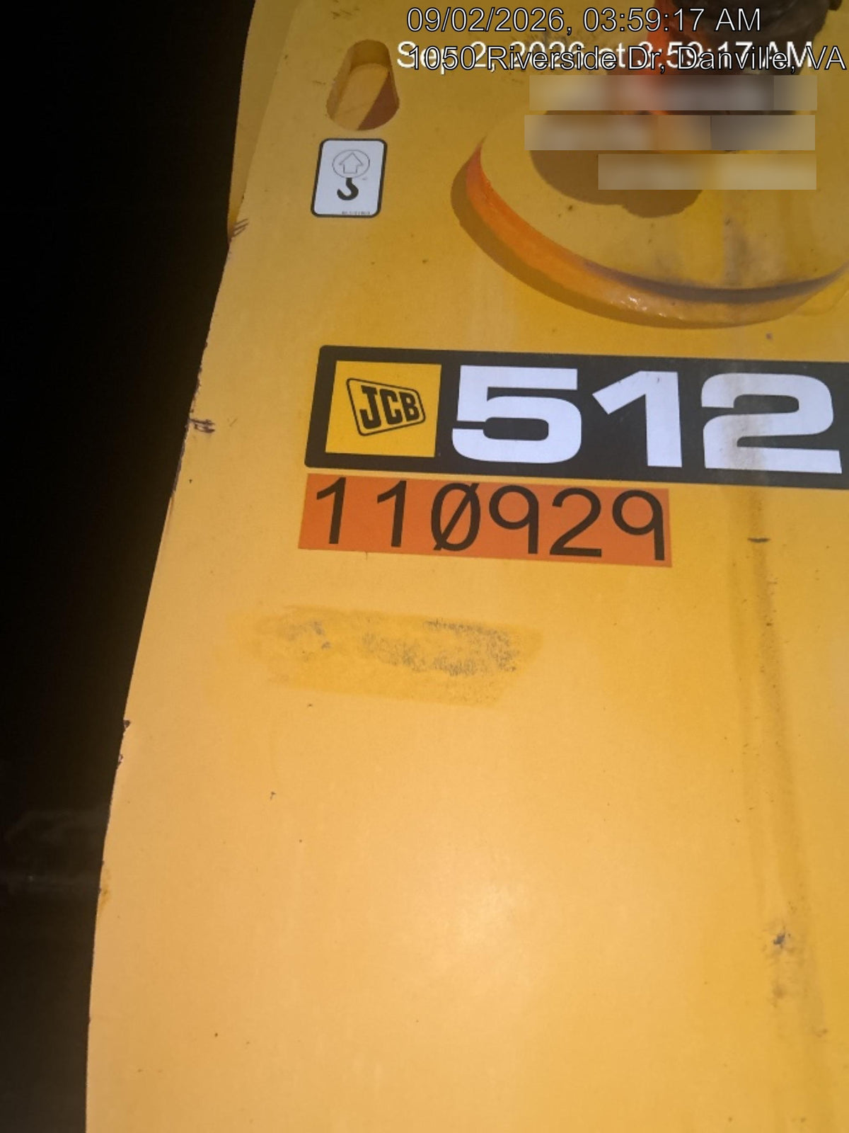 2020 JCB 512-56 Canopy, 74Hp, Solid Tires, Work Lights, Beacon, Aux Hydraulics, Back up Alarm, Lifting Eye, ES Decals