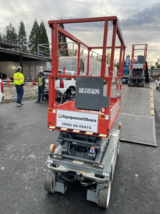2020 Skyjack SJIII-3219 Solid NM Tires, Half height spring hinged entry gate, Dual Beacons, 800W Inverter