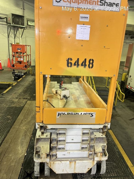 Custom Equipment HB-1430 Hy-Brid Scissor Lift
Platform capacity up to 670 lbs
Working height up to 20 ft
Weighs under 1,700 lbs
Non-marking wheels