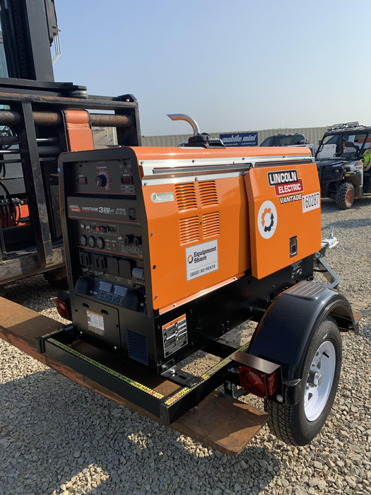 2021 Lincoln Electric Vantage 322 Vantage 322 Ready Pak 3 w/ Decals, ORANGE (includes trailer, cable rack, fender light kit) NO Telematics