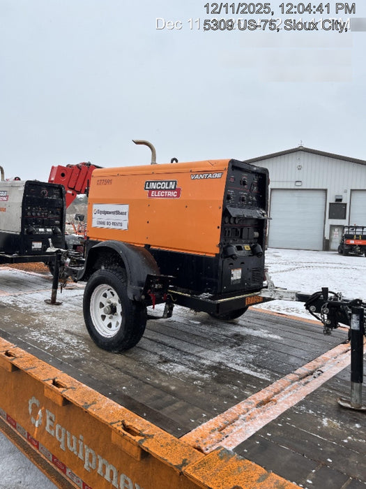 2021 Lincoln Electric Vantage 322 Vantage 322 Ready Pak 3 w/ Decals, ORANGE (includes trailer, cable rack, fender light kit) NO Telematics