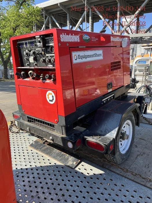 2023 Shindaiwa DGW400MDL Kubota D902 Engine, 23 HP, Dual Op Welder, Wire, Arc, Droop Stick, Tig, and CC Stick Functionality, Simulphase, 3 Phase and 1 Phase Gen Output, Single Axle NB Trlr, Slr Trckl Chrg 12V 12W, Fire Ext