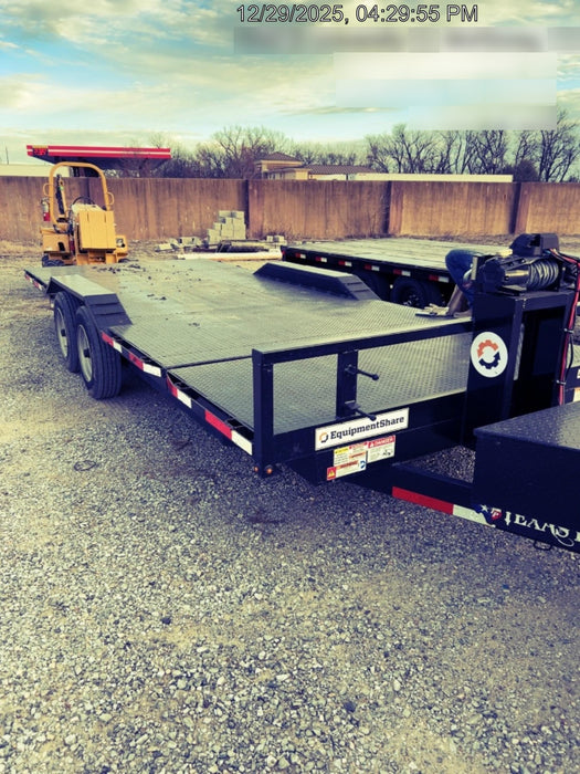 2024 TEXAS PRIDE TRAILERS 21' Lowboy Gravity Tilt Bed 14K Bumper Pull Trailer