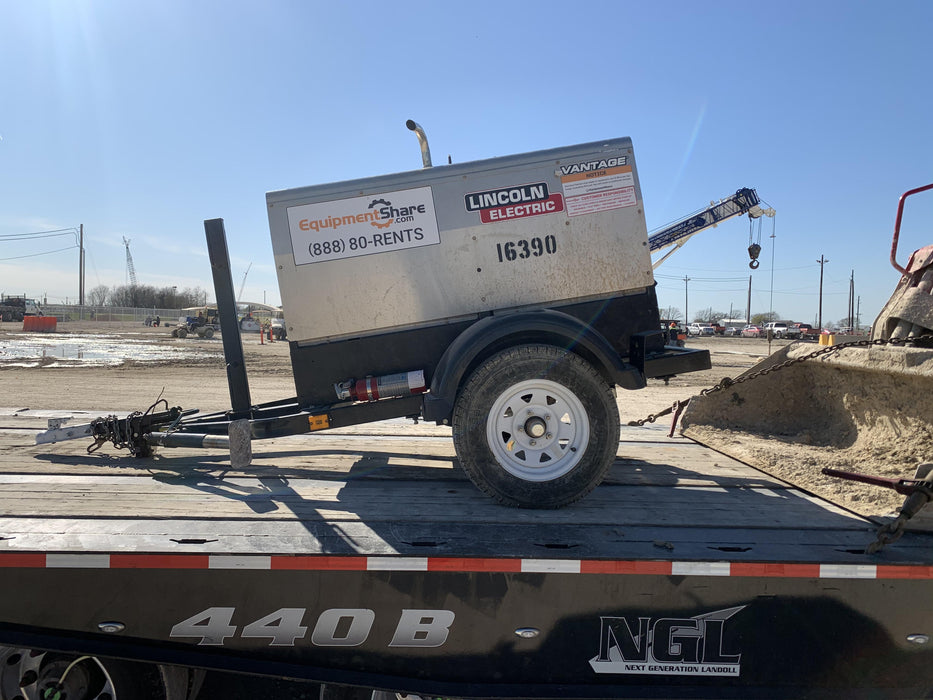 2018 Lincoln Electric Vantage 322 Lincoln Vantage 322 Welder Ready Pak 3 - Vantage 322, Trailer, Fender and light kit, Cable rack