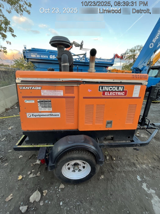2021 Lincoln Electric Vantage 549X Ready Pak 3, ORANGE (includes trailer, cable rack, fender light kit)