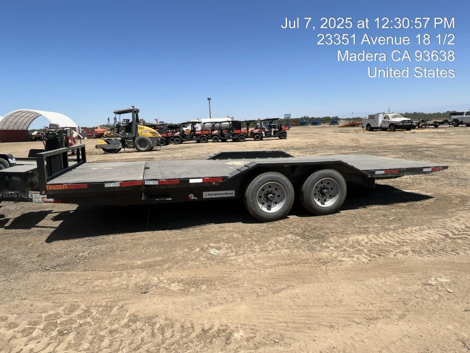 2024 TEXAS PRIDE TRAILERS 21' Lowboy Gravity Tilt Bed 14K Bumper Pull Trailer