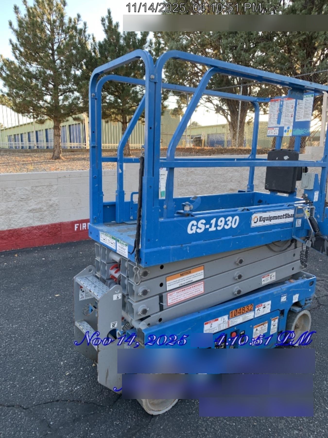 2020 Genie GS-1930 Fixed rails with chain entry gate - Pre A92.20