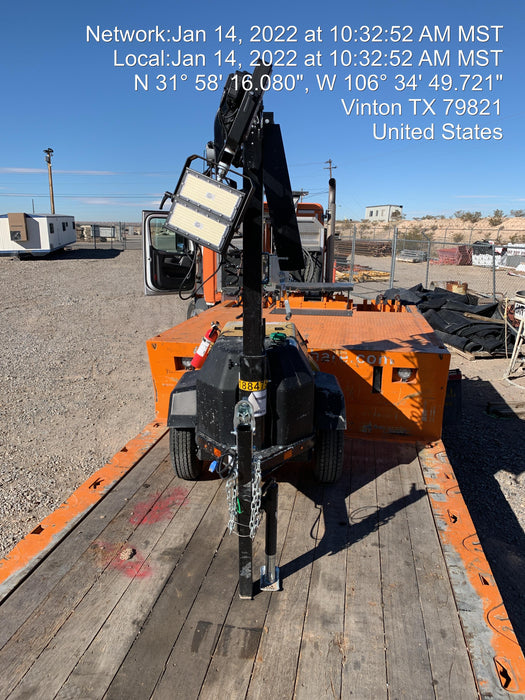 Allmand NLV3GR (4) LED Light Fixture 350W, 23' Vertical Mast, 3kW Prime, Towable, Deep Sea L401, Leveling Jacks, Yanmar T4F 5.8hp