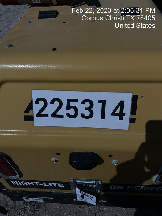 2022 Allmand NLV3GR (4) LED Light Fixture 350W, 23' Vertical Mast, 3kW Prime, Towable, Deep Sea L401, Leveling Jacks, Yanmar T4F 5.8hp