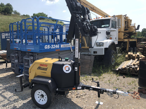 2021 Allmand NLV3GR (4) LED Light Fixture 350W, 23' Vertical Mast, 3kW Prime, Towable, Deep Sea L401, Leveling Jacks, Yanmar T4F 5.8hp