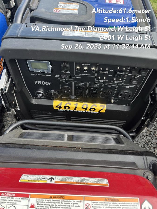 2024 Powerhouse POWERHOUSE7500I Powerhorse Inverter Generator, 7,500 Surge Watts, 6,500 Rated Watts, Electric Start, Gasoline, 6.6 Gal Capacity, Part # 74006