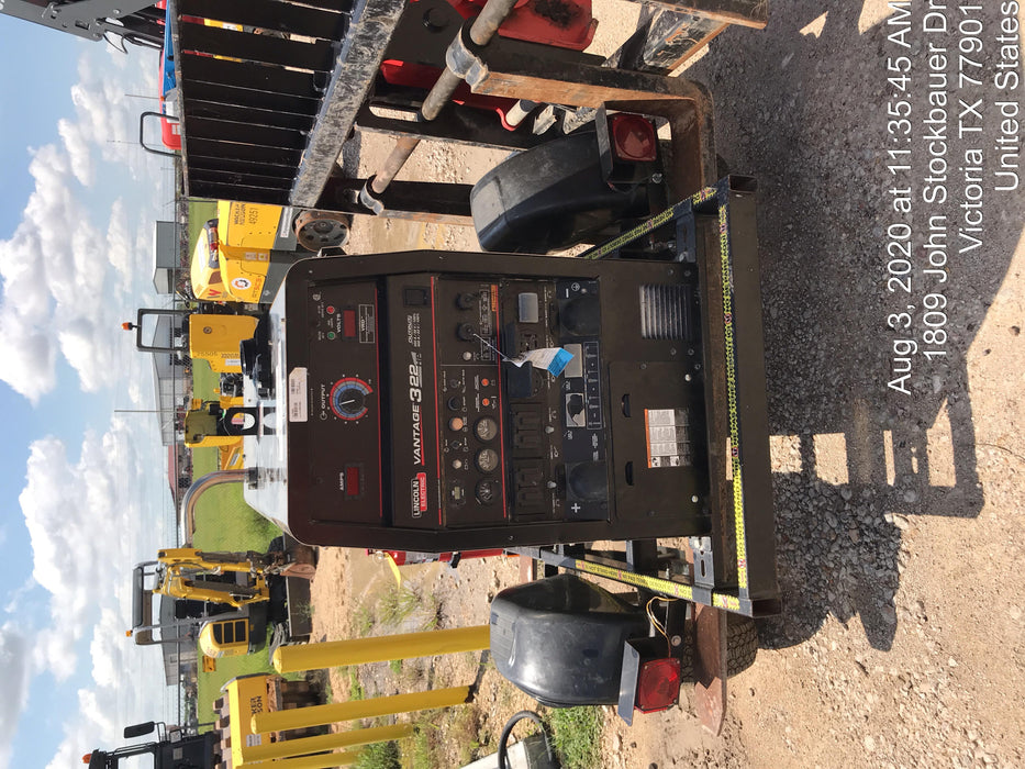 2019 Lincoln Vantage 322 Welder Ready-Pak 3, Two wheel trailer, Fender and Light kit, Cable Rack