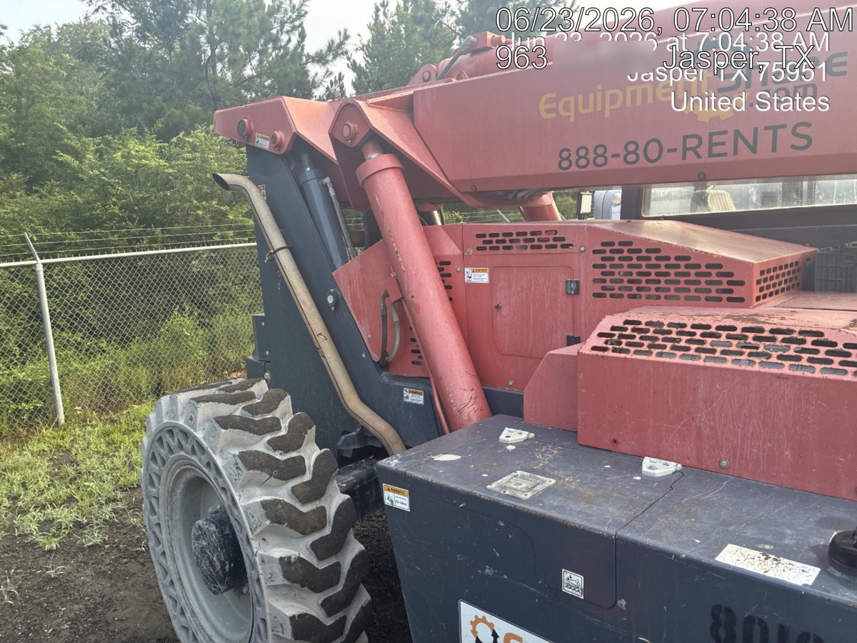2018 Manitou MTA10055 Manitou MTA 10055 w/Cab/Heat/AC, Work Lights/Strobe, Aux Hyd, Solid Tires, Lift Hook, 66" Carriage, 60" Forks