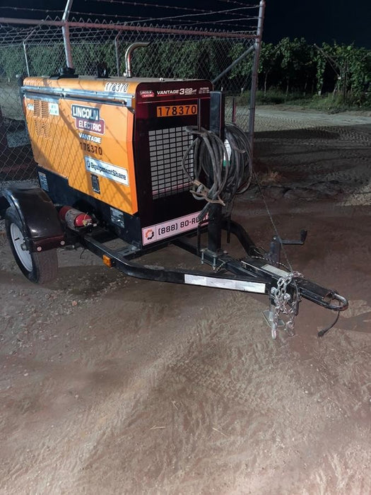 2022 Lincoln Electric Vantage 322 Trlr Mounted, Cable Rack, Light Kit, ES Decals