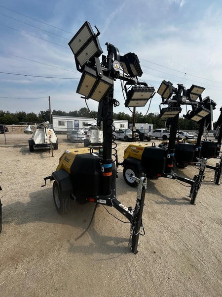 2022 Allmand NLV3GR (4) LED Light Fixture 350W, 23' Vertical Mast, 3kW Prime, Towable, ES Decals, T3