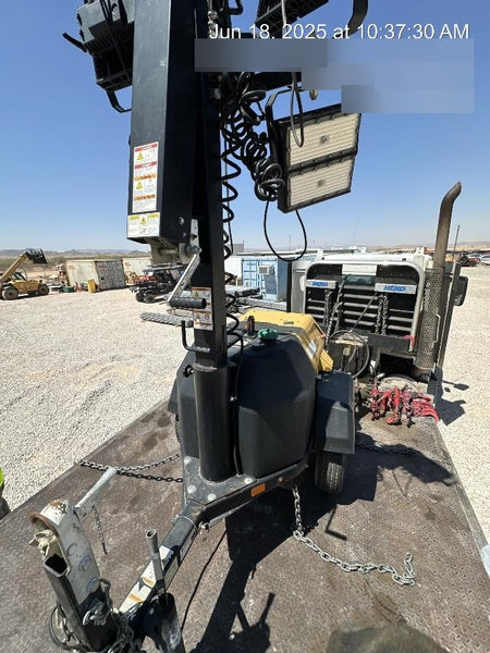 2022 Allmand NLV3GR (4) LED Light Fixture 350W, 23' Vertical Mast, 3kW Prime, Towable, Deep Sea L401, Leveling Jacks, Yanmar T4F 5.8hp