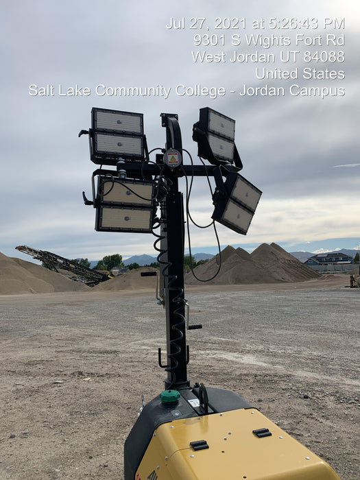 2021 Allmand NLV3GR (4) LED Light Fixture 350W, 23' Vertical Mast, 3kW Prime, Towable, Deep Sea L401, Leveling Jacks, Yanmar T4F 5.8hp