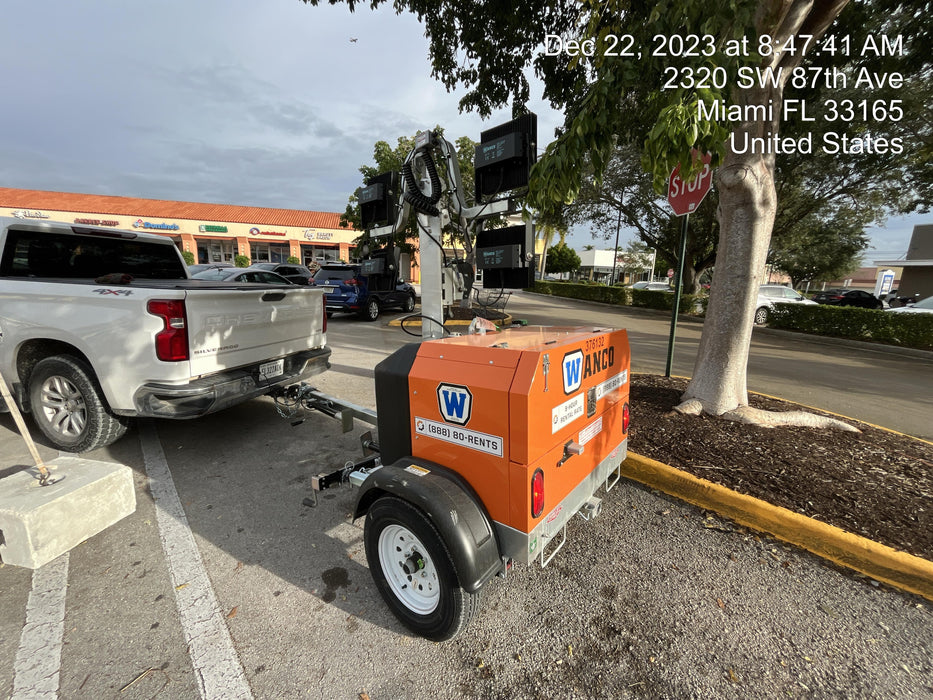 2023 Wanco WLTT-4MM4K Diesel, Deep Sea Controller, Shore Power Plug, Auto Start, (4) 350W LED Floodlights, 4kW Generator, 60 Gal Fuel Tank, 2" Ball, T3