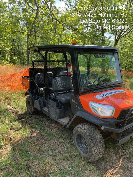 2019 Kubota RTV-X1140W-H 4wd Utility Cart, LED Strobe, Windshield Tempered Glass, Plastic Canopy, Wire Harness Kit, Backup Alarm