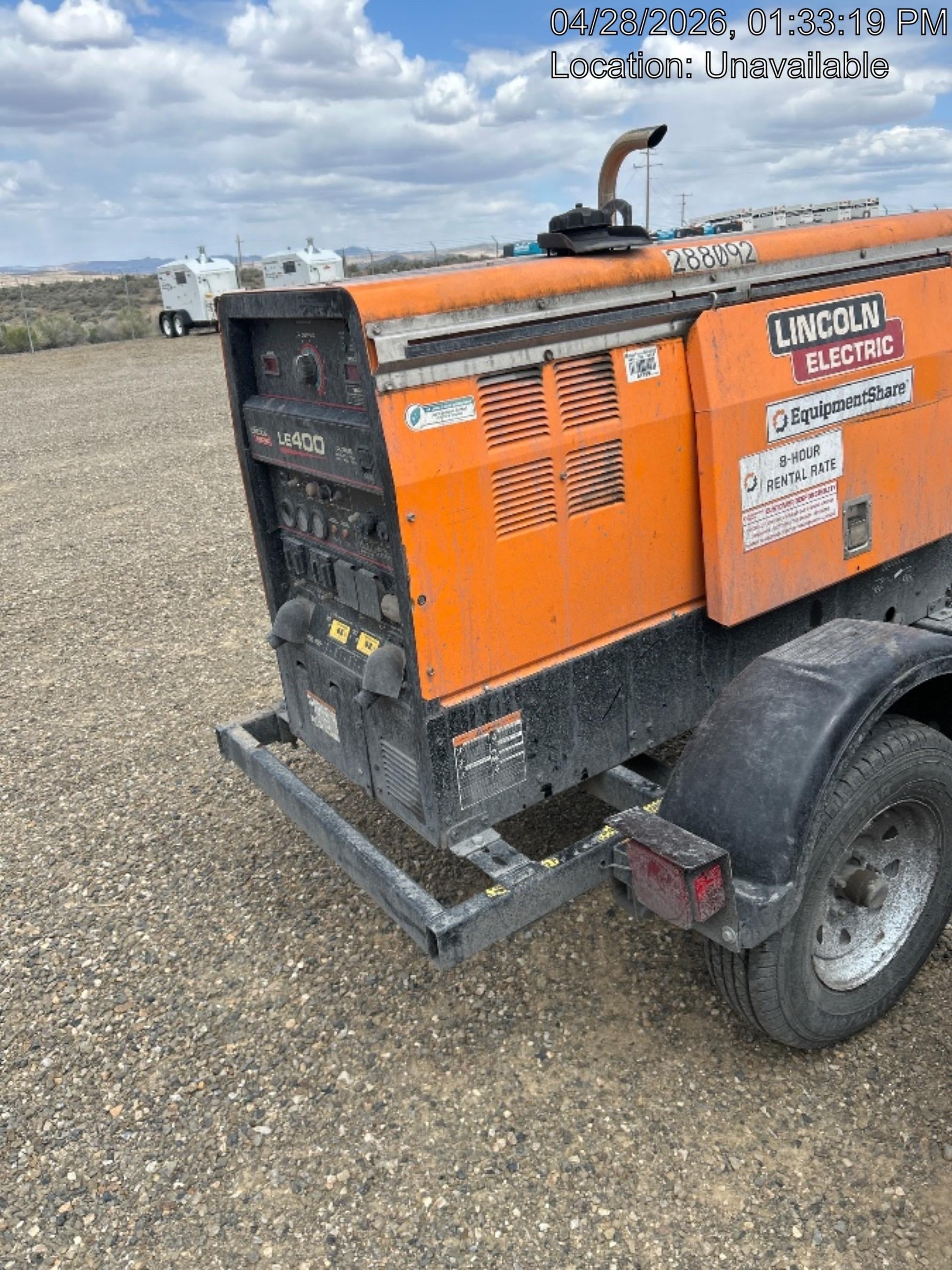 2023 Lincoln Electric LE400 Kubota V1505, Trlr, Cable Rack, Light Kit, ES Decals, T3