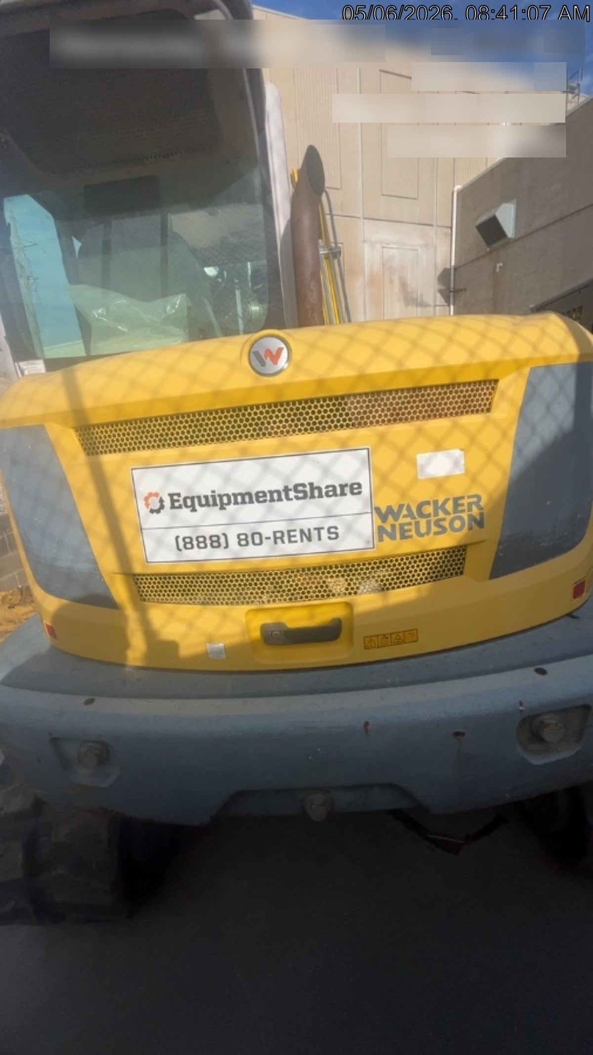 Wacker Neuson ET90 Cab, Long Dipperstick, Track, Bucket