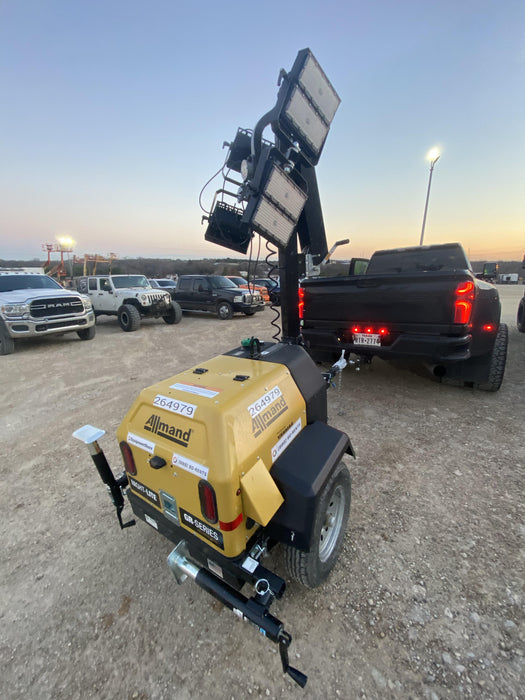 2022 Allmand NLV3GR (4) LED Light Fixture 350W, 23' Vertical Mast, 3kW Prime, Towable, ES Decals, T3