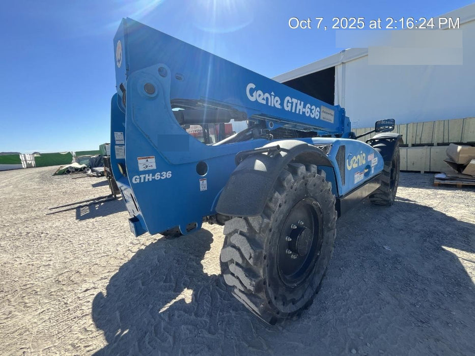 2018 Genie GTH-636 Genie GTH-636 w/Open ROPS, Work Lights, Solid Tires, RH Cab Mesh, Beacon, 48" Carriage and Forks