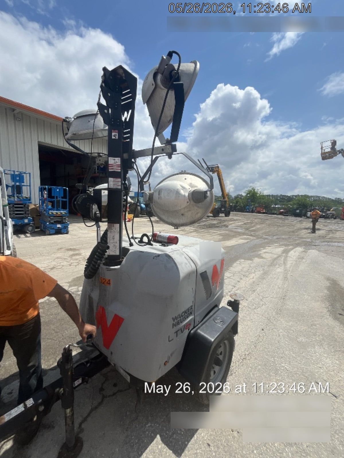 2018 Wacker Neuson LTV6L-MH Wacker Neuson LTV6L Mobile Light Tower w/Fuel Level Sensor Installed