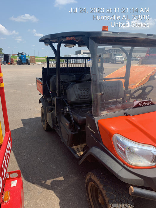 2021 Kubota RTV-X1140W-H Plastic Canopy, Windshield Acrylic Clear, LED Strobe Light, Wire Harness Kit, Back up Alarm