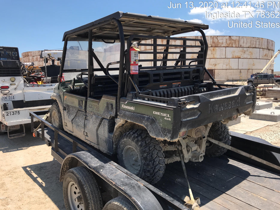 Kawasaki Mule PRO-DXT Standard Options, Backup Alarm, Beacon, Plastic Hard Top, Poly Windshield, Horn Kit