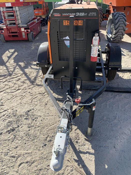 2021 Lincoln Electric Vantage 322 Vantage 322 Ready Pak 3 w/ Decals, ORANGE (includes trailer, cable rack, fender light kit) NO Telematics