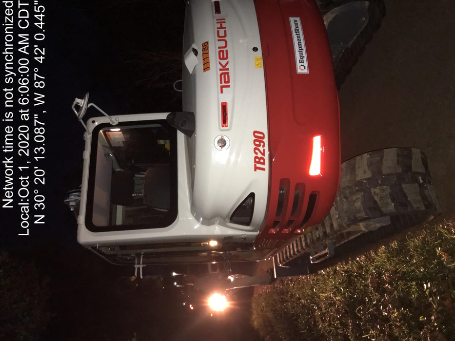 2020 Takeuchi TB290C Cab/Heat/Air, Rubber Tracks, Manual TAG QC