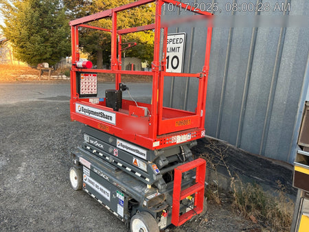 2020 Skyjack SJIII-3219 Solid NM Tires, Half height spring hinged entry gate, Dual Beacons, 800W Inverter